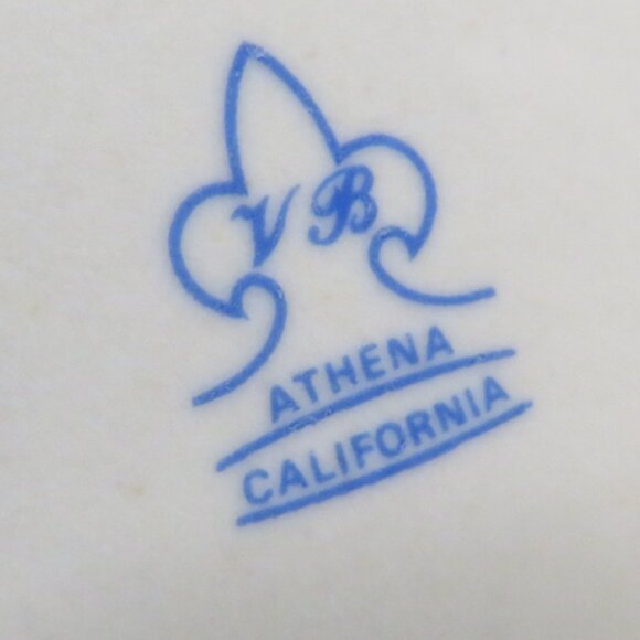 Vintage VB Athena Tray Soap dish Porcelain 50s 8" x 5" Floral OR hot glue stand - Picture 7 of 8